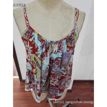 Fashion Sexy Design Stringer Print Tank Top